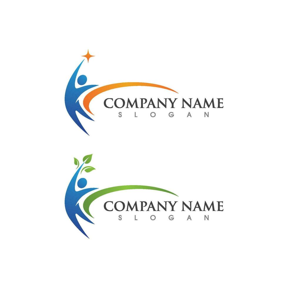 Human character logo sign vector