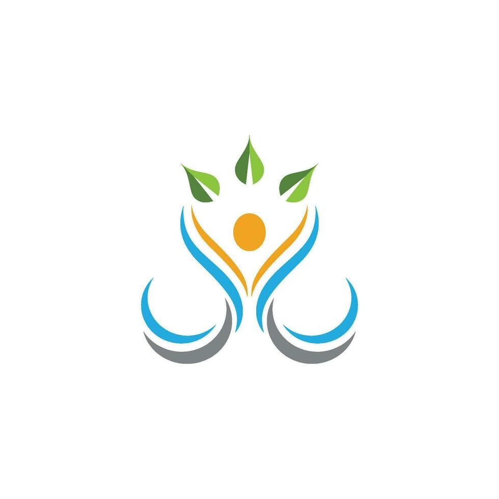 Human character logo sign vector