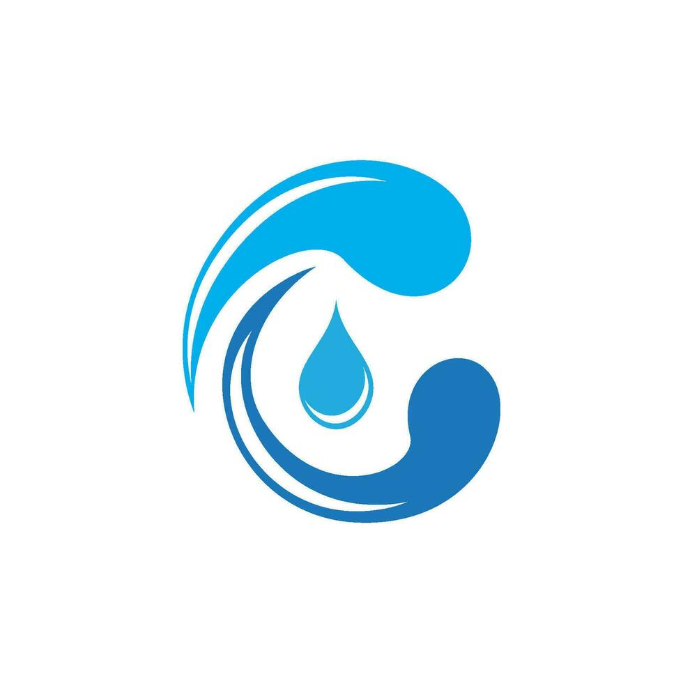 Water wave icon vector