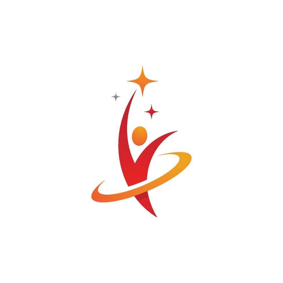 Human character logo sign vector