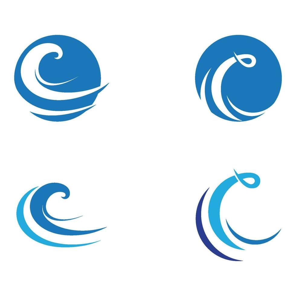 Water wave icon vector