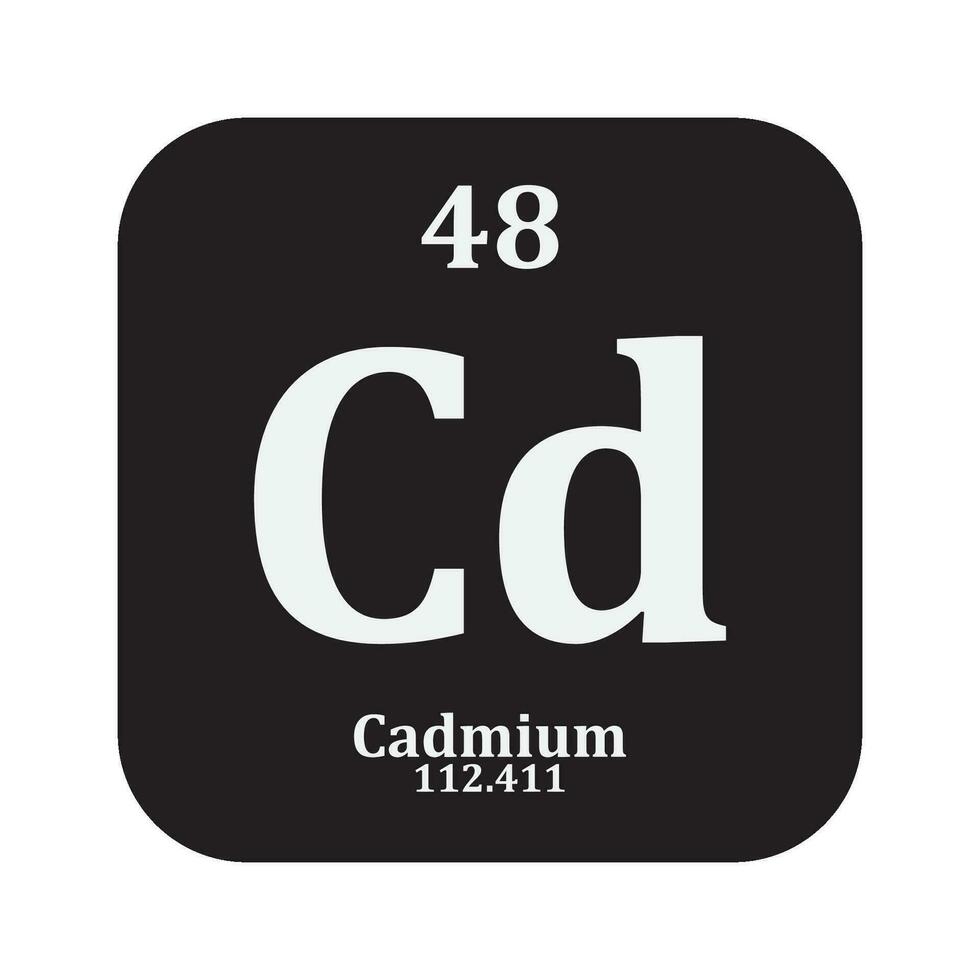 Cadmium chemistry icon vector