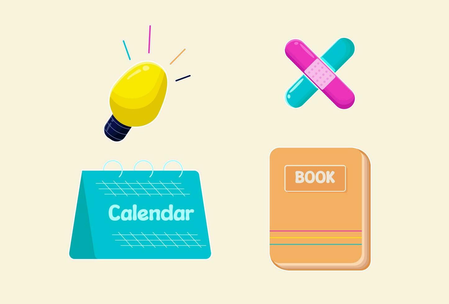 vector illustration back to school with flat sytle design
