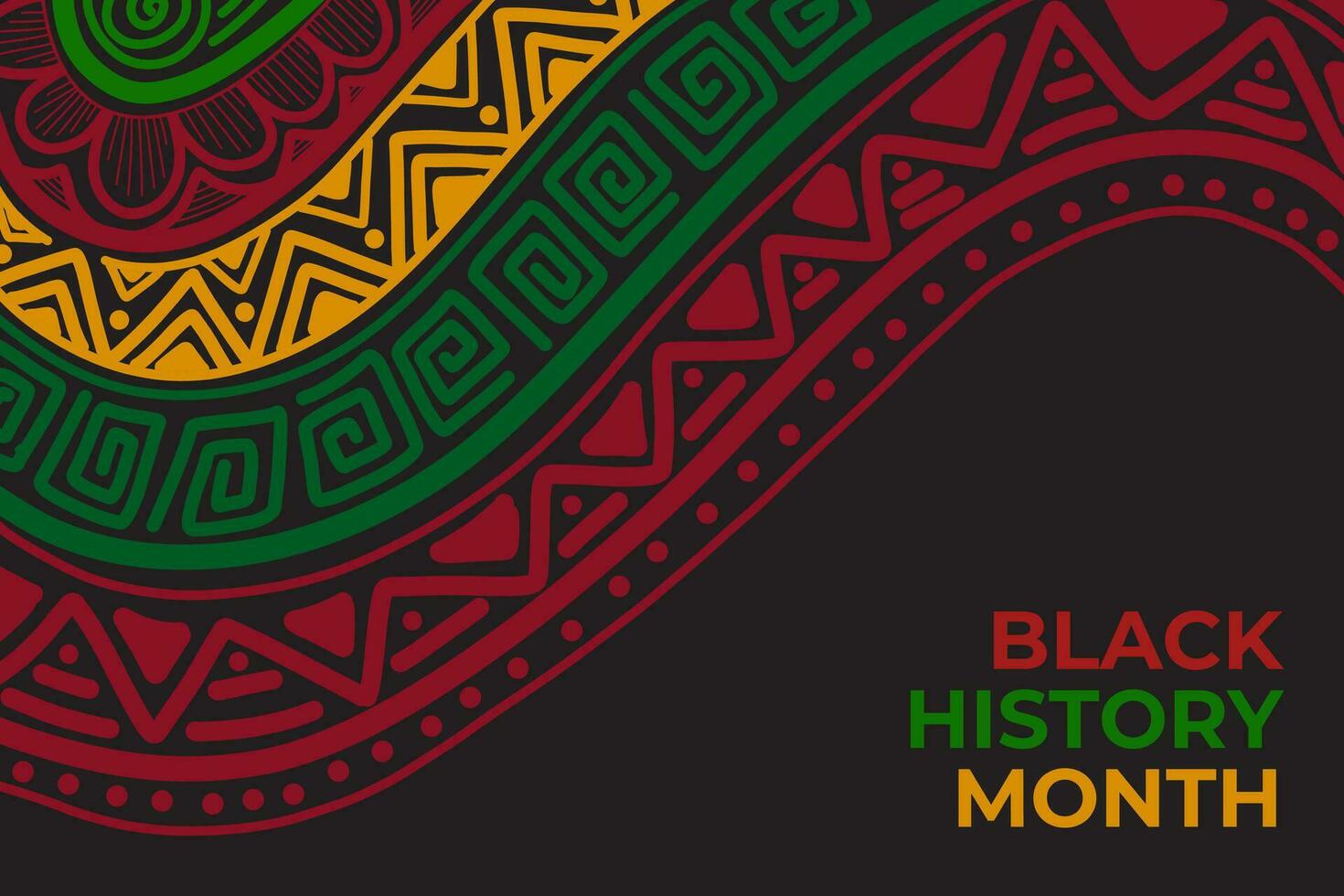 hand drawn black history month background vector