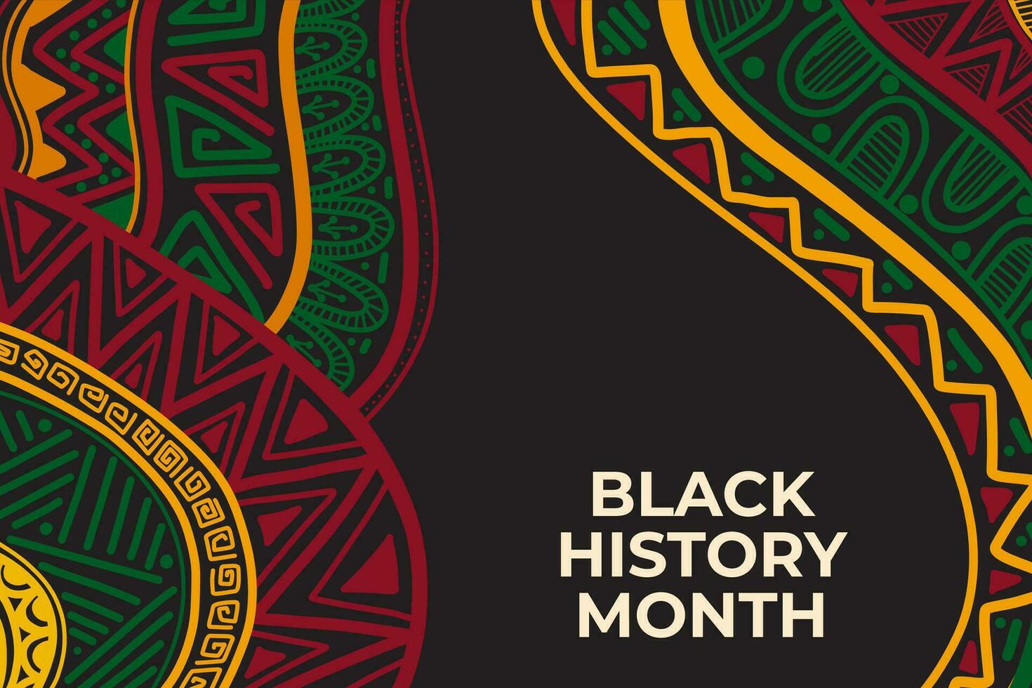 hand drawn black history month background vector