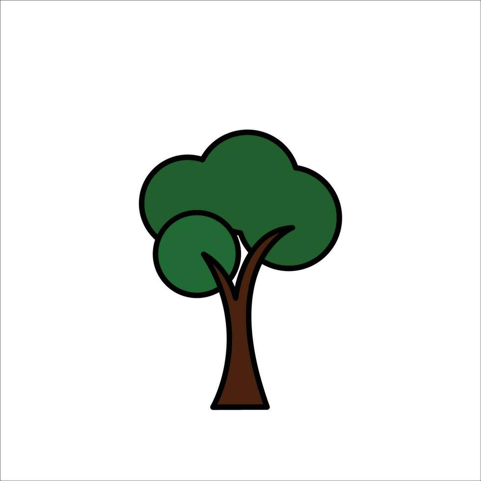 árbol icono valores vector ilustración