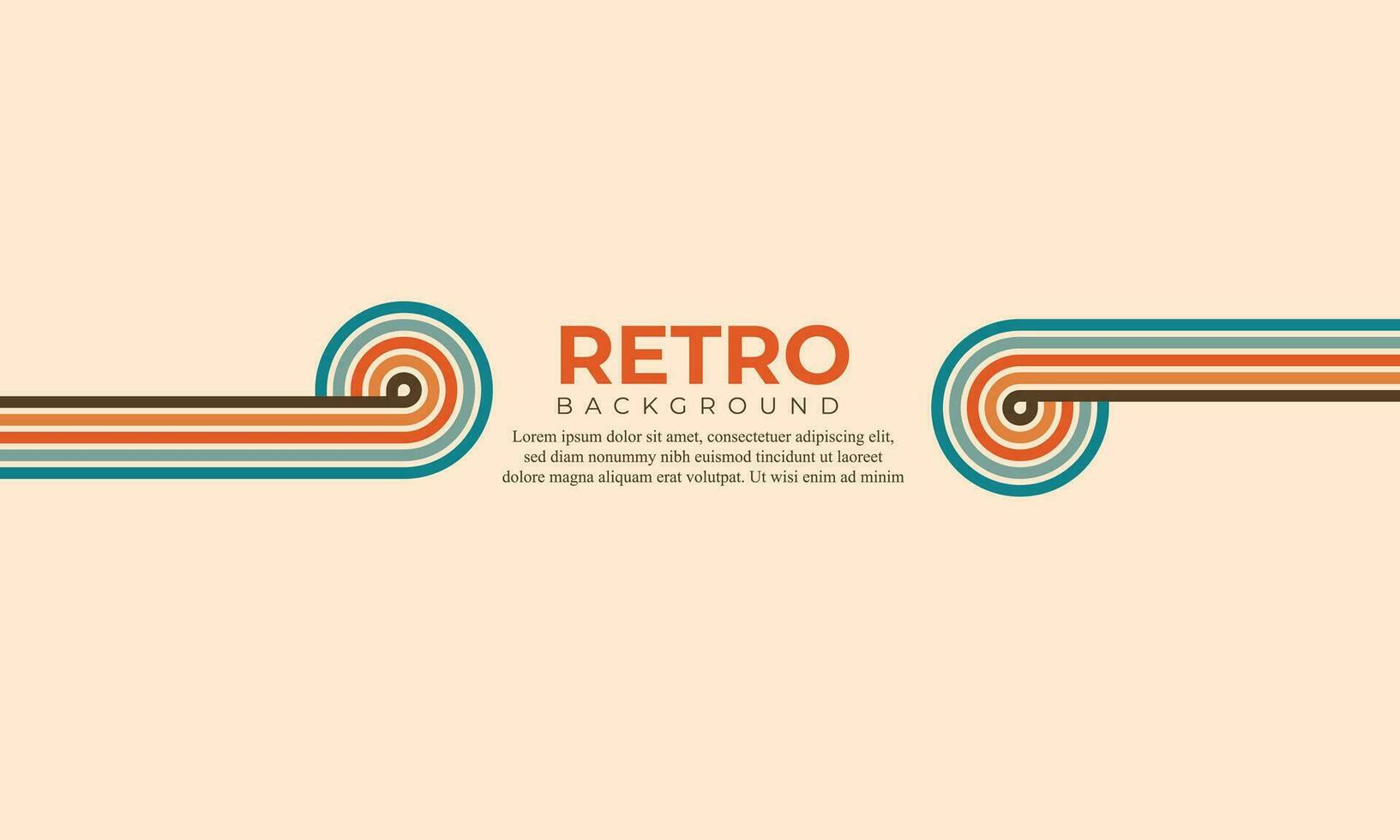 70s retro colored lines background.  vector shapes graphic design retro vintage 70s style stripes poster background line 1970s