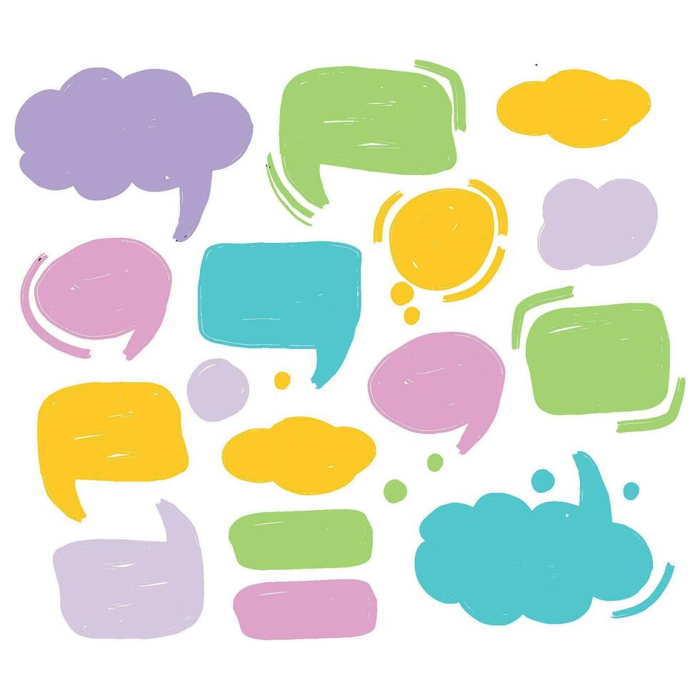 Vector set of speech bubbles in comic style