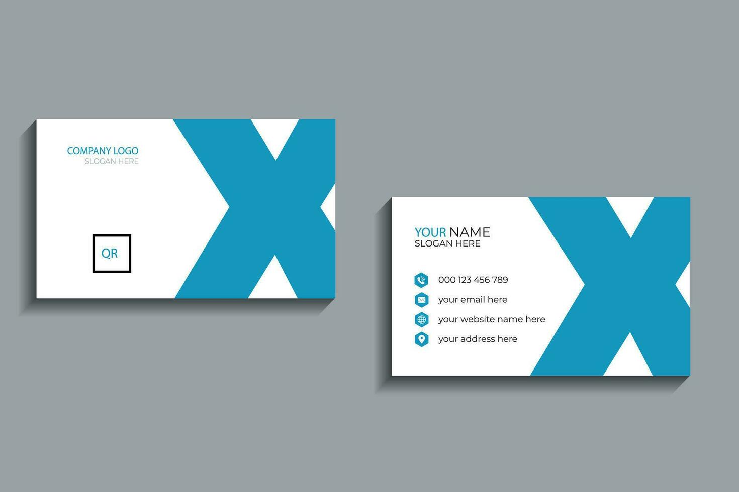 Modern business card design . double sided business card design template. vector