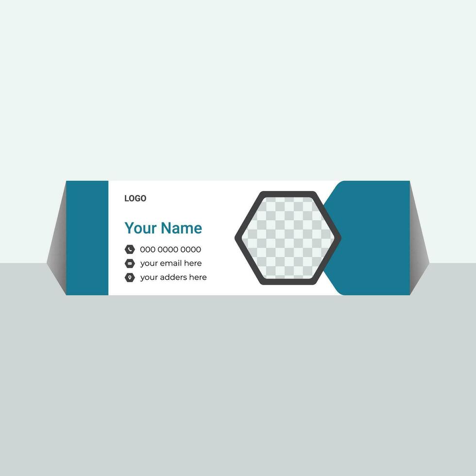 email signature design vector