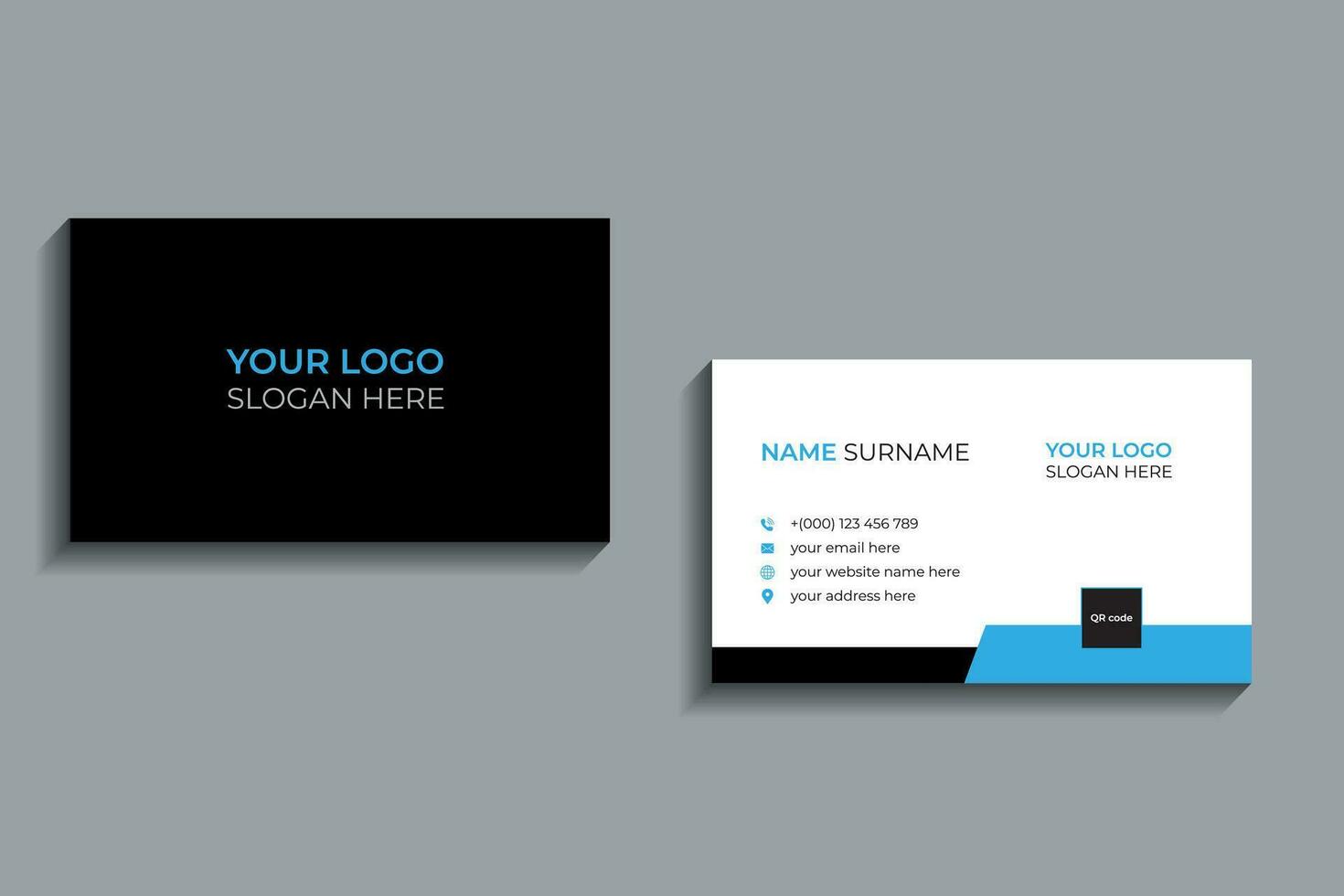 Modern business card design . double sided business card design template. vector