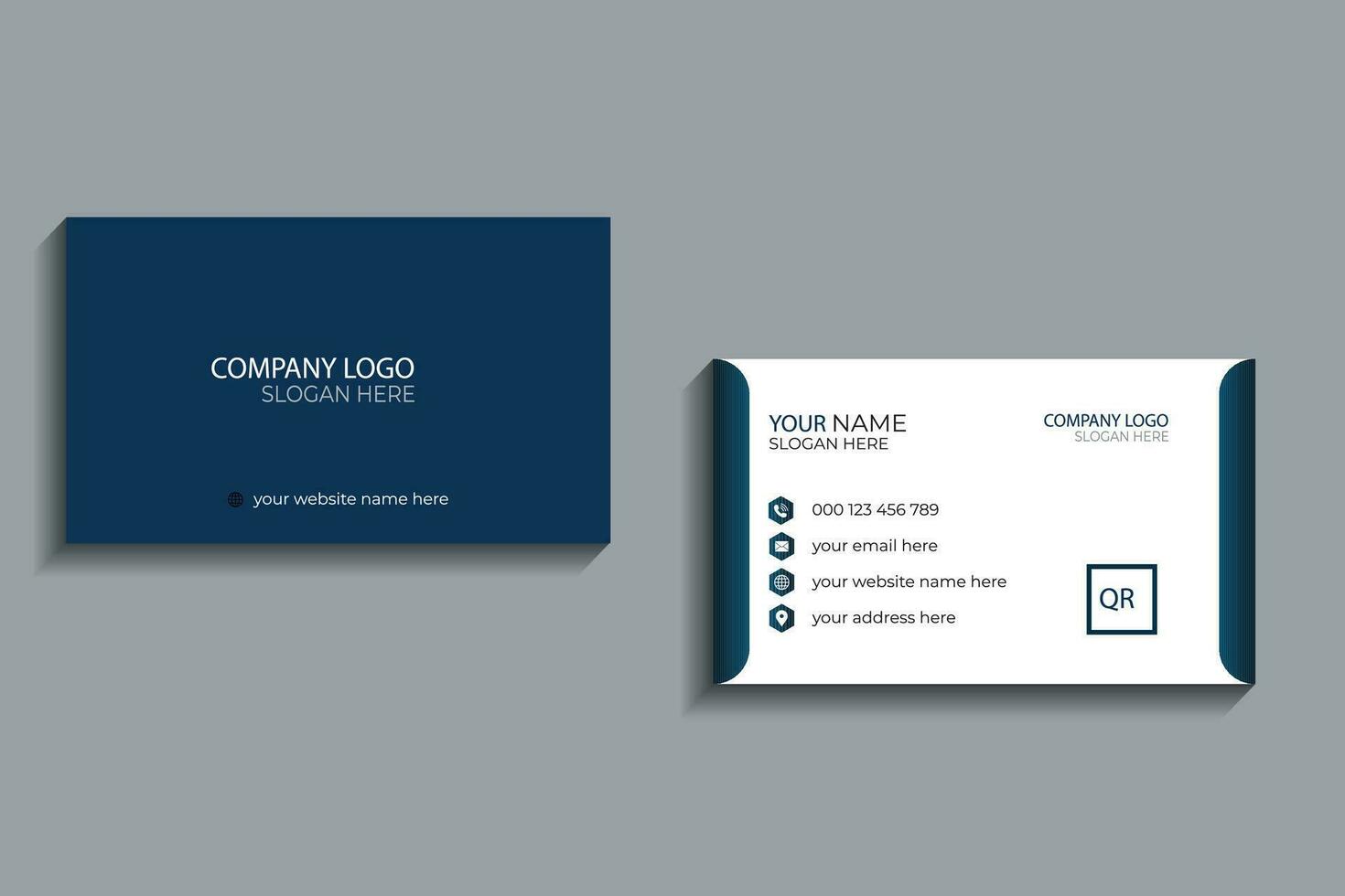 Modern business card design . double sided business card design template. vector