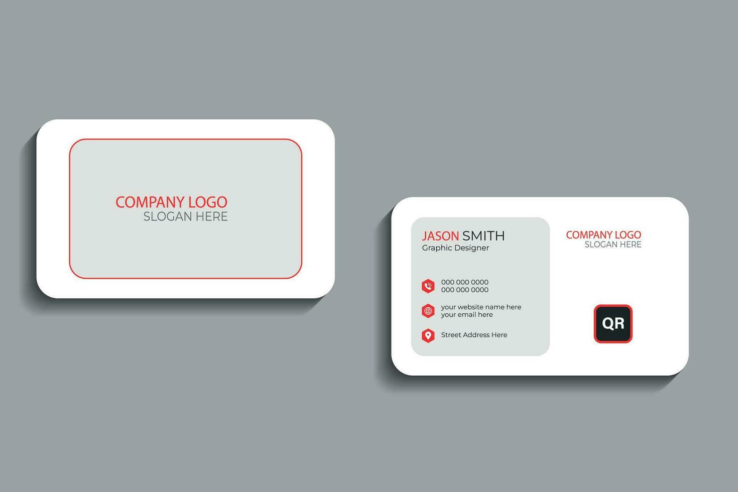 Modern business card design . double sided business card design template. vector