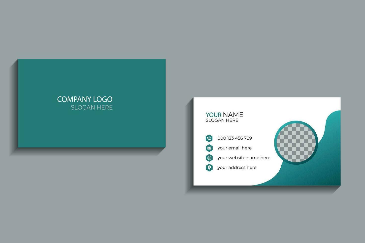 Modern business card design . double sided business card design template. vector