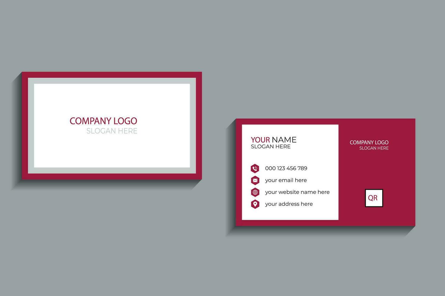 Modern business card design . double sided business card design template. vector