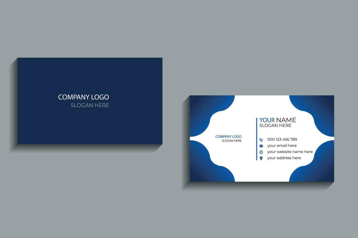 moderno negocio tarjeta diseño . doble de un lado negocio tarjeta diseño modelo. vector