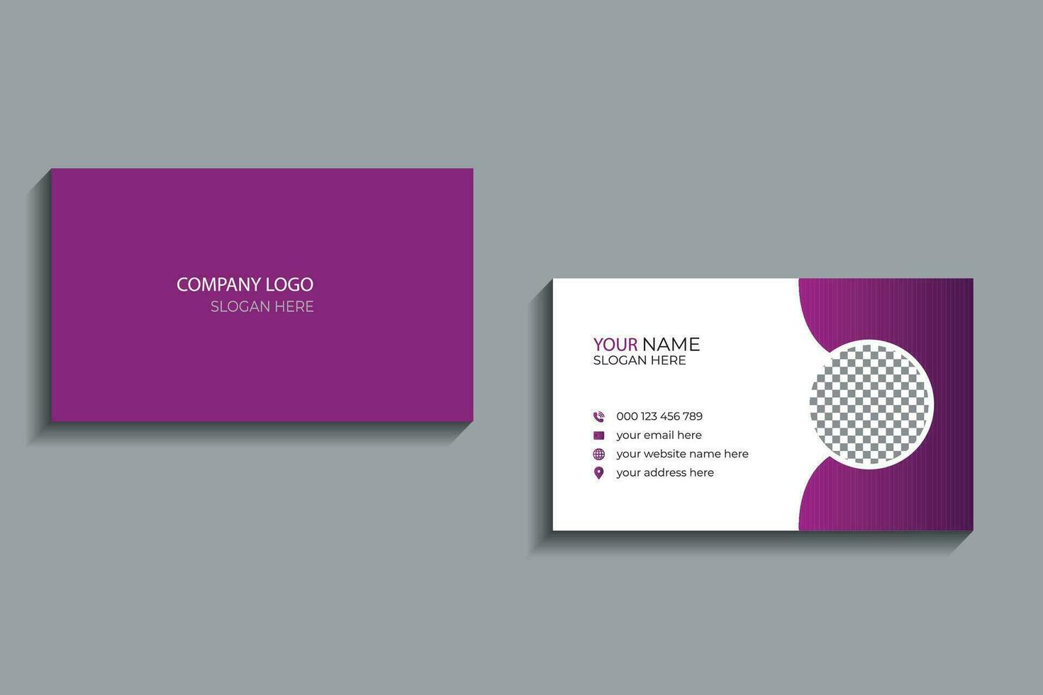 Modern business card design . double sided business card design template. vector