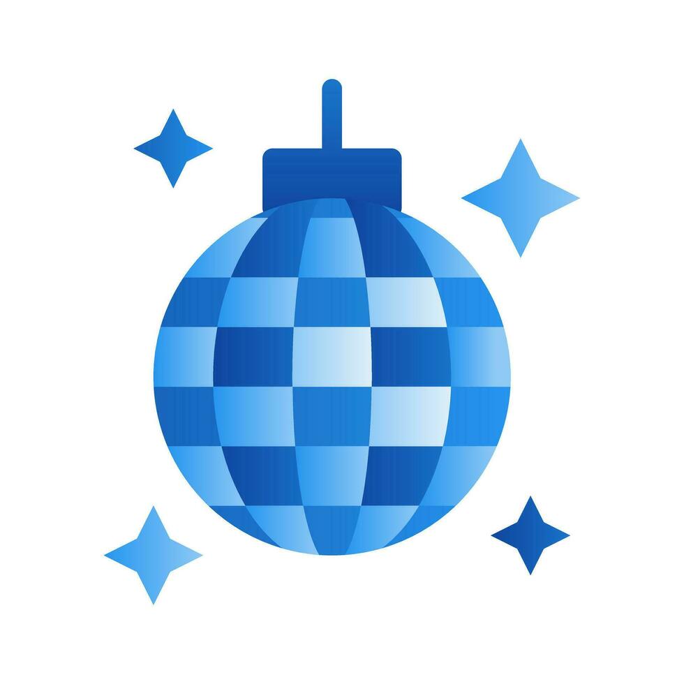 Disco ball icon in gradient fill style illustration vector design