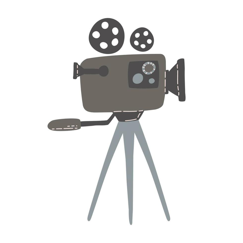 retro cine proyector, Clásico cámara. vector ilustración aislado en blanco antecedentes. retro leva para póster, bandera, tarjeta, boleto diseño.