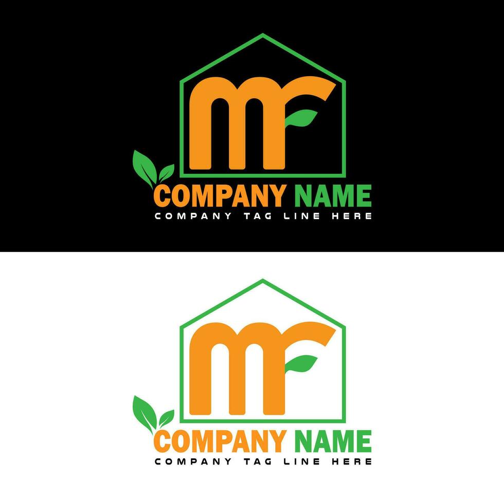 M F Letter Mark Logo Design vector