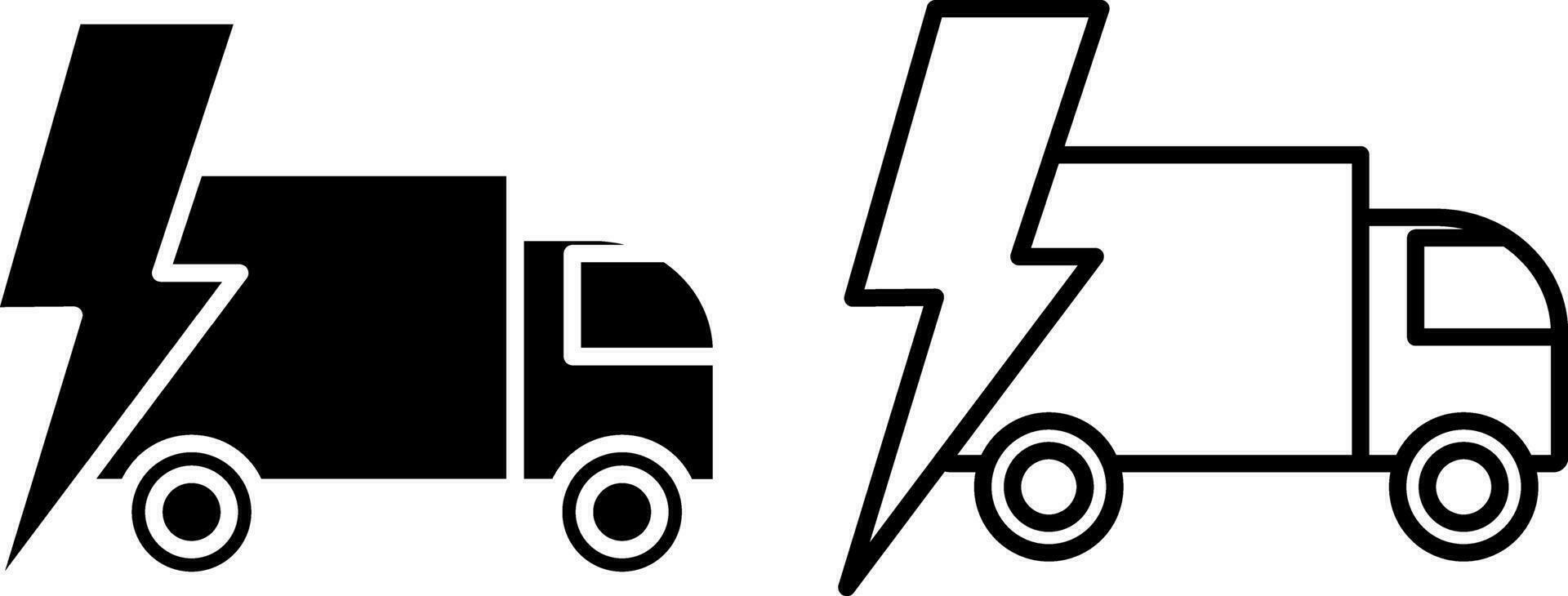 fast shipping icon, delivery truck sign symbol, glyph and line style. Vector illustration