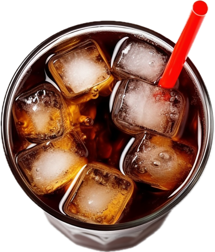 ai généré du Coca dans verre png