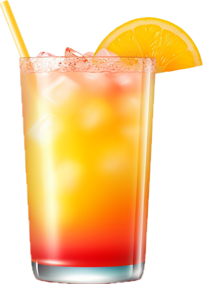 ai generiert Glas von Tequila Sonnenaufgang Cocktail png