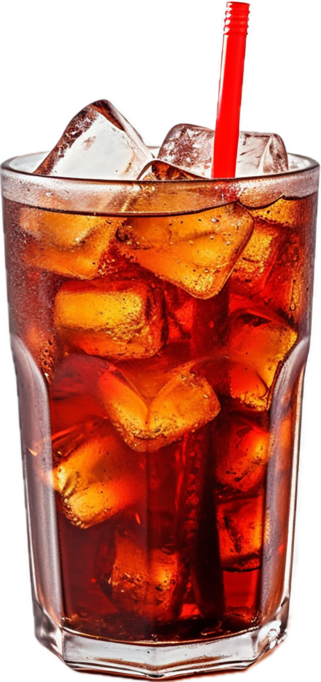 ai généré du Coca dans verre png