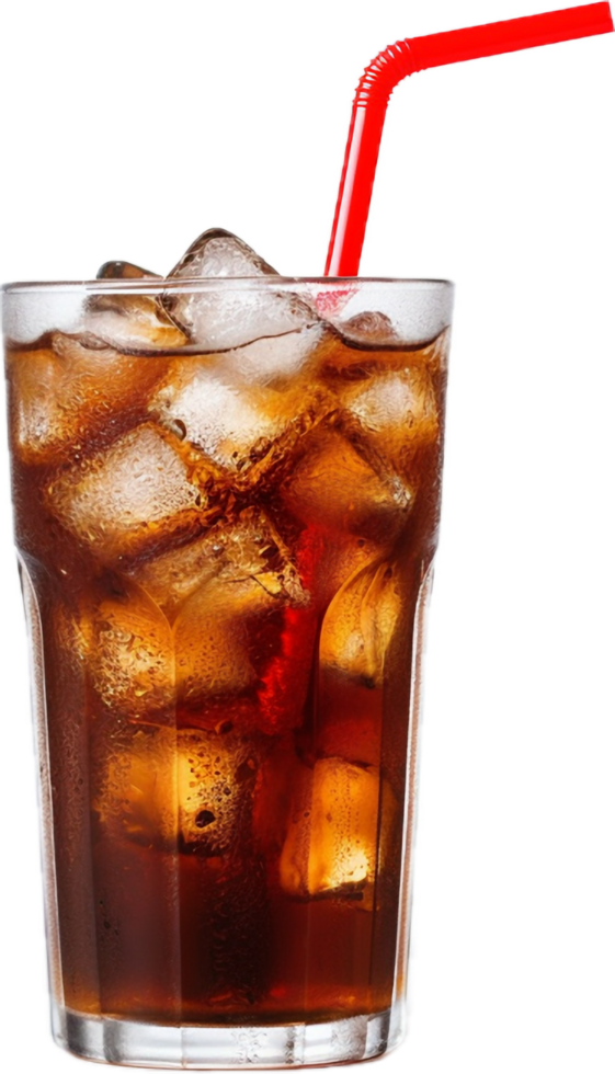 ai généré du Coca dans verre png