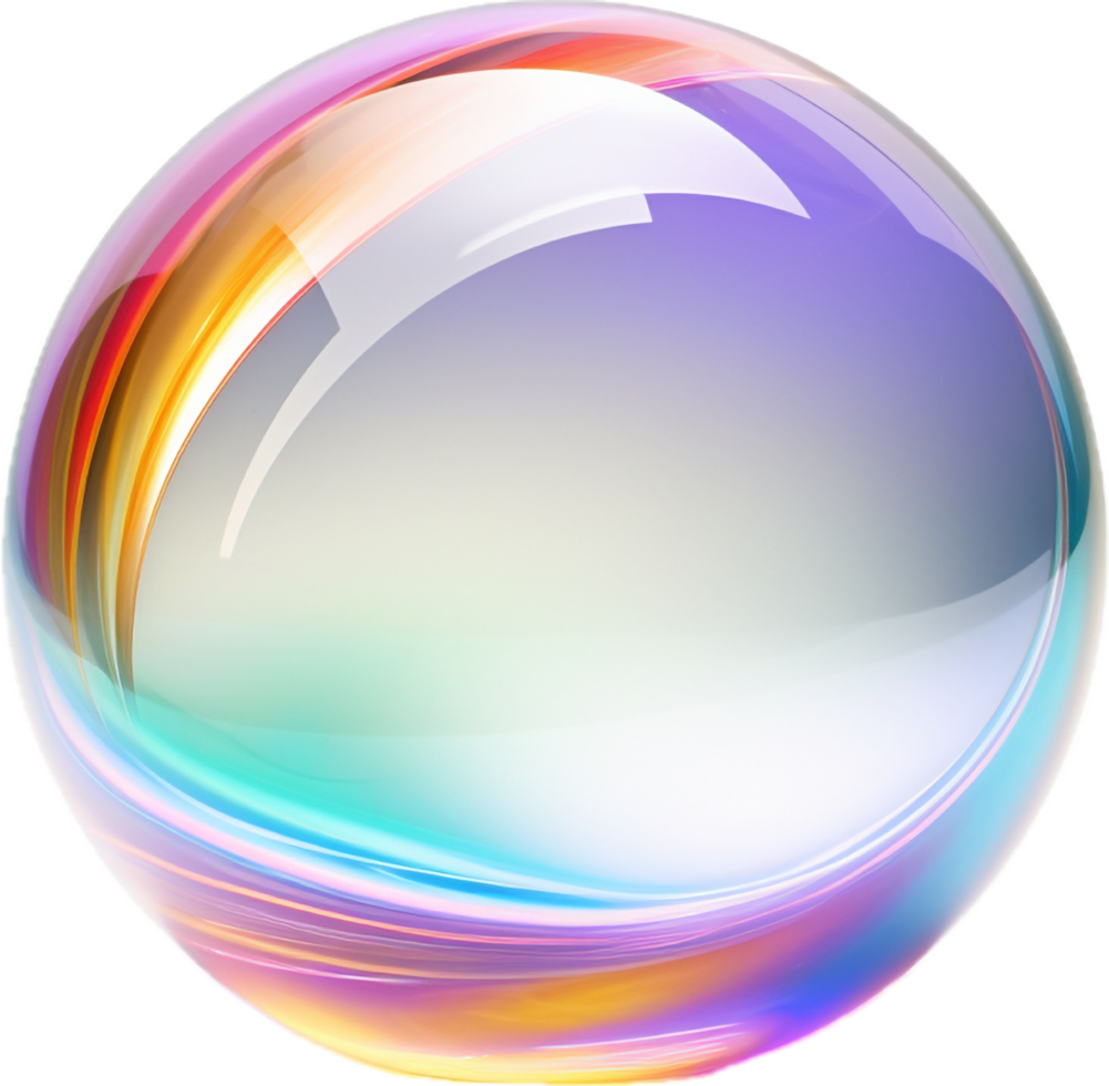 AI generated 3D crystal glass png