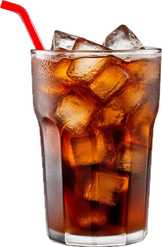 ai generato Coca Cola nel bicchiere png