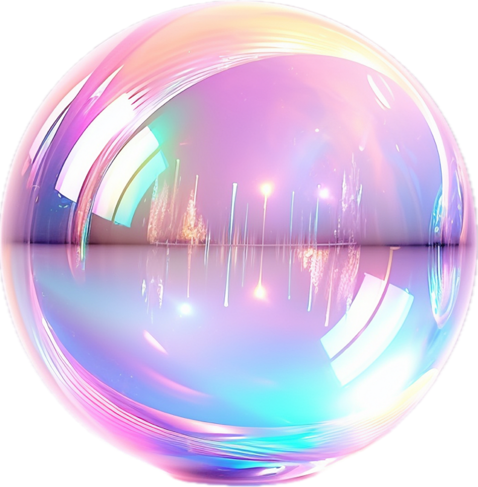 AI generated 3D crystal glass png