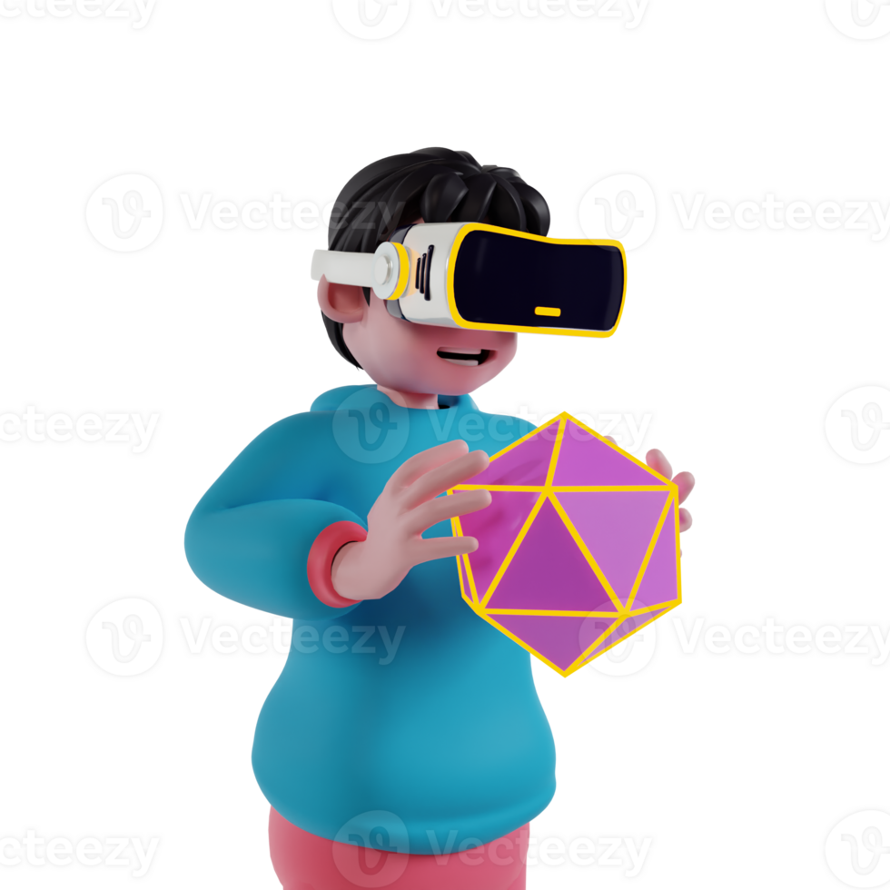 metaverso concepto 3d hacer icono png