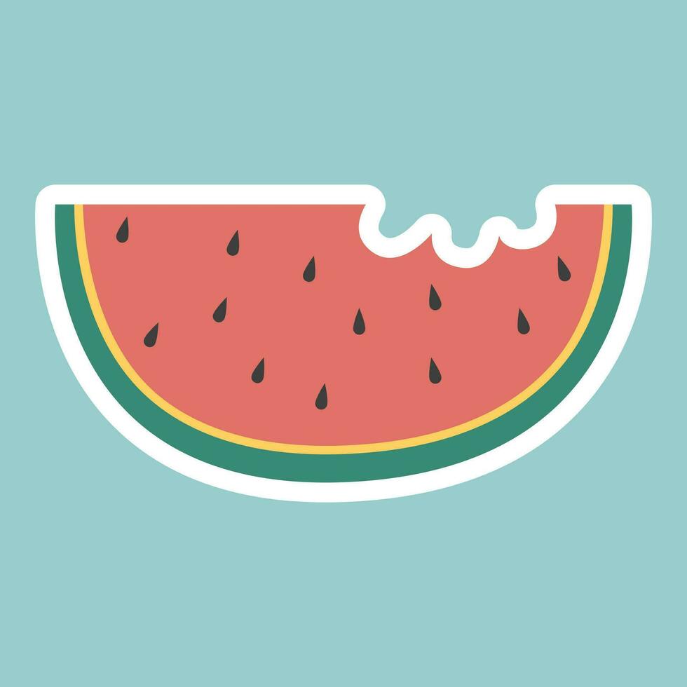 watermelon icon design  vector illustration flat style for summer theme design element and concept