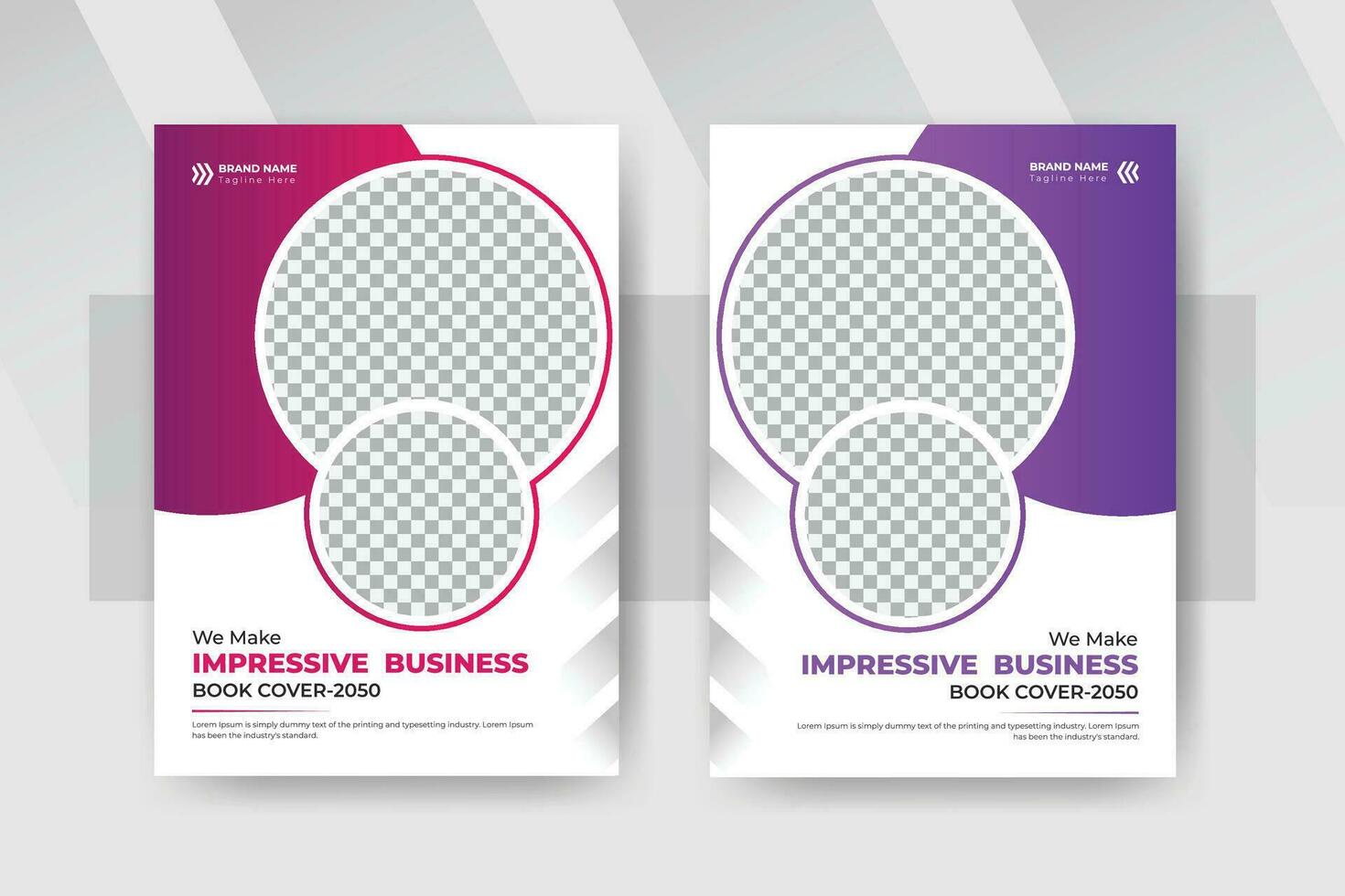 Modern business book cover design, Creative shape corporate brochure cover template  or colorful Annual report cover, flyer design vector