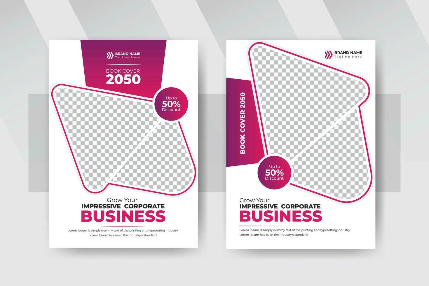 Modern business book cover design, Creative shape corporate brochure cover template  or colorful Annual report cover, flyer design vector