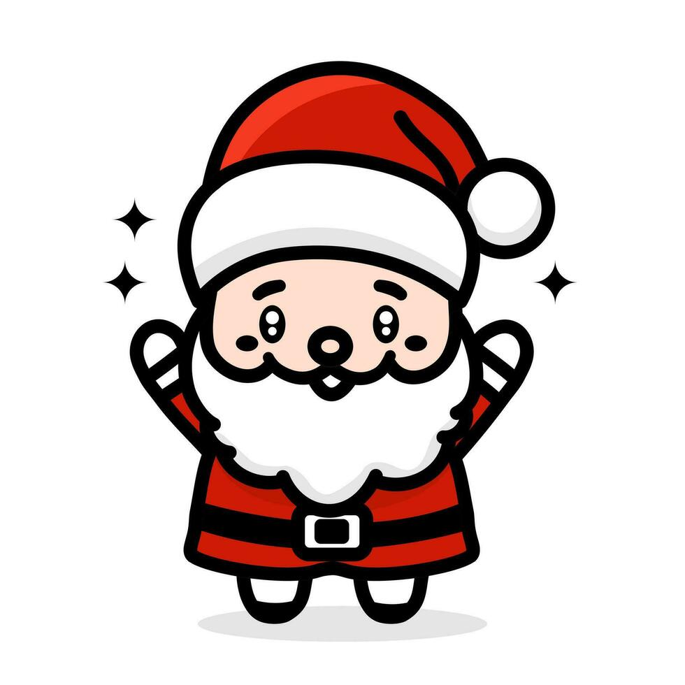 dibujos animados personaje Papa Noel claus ,alegre Navidad y un contento nuevo año ,vector ilustración vector