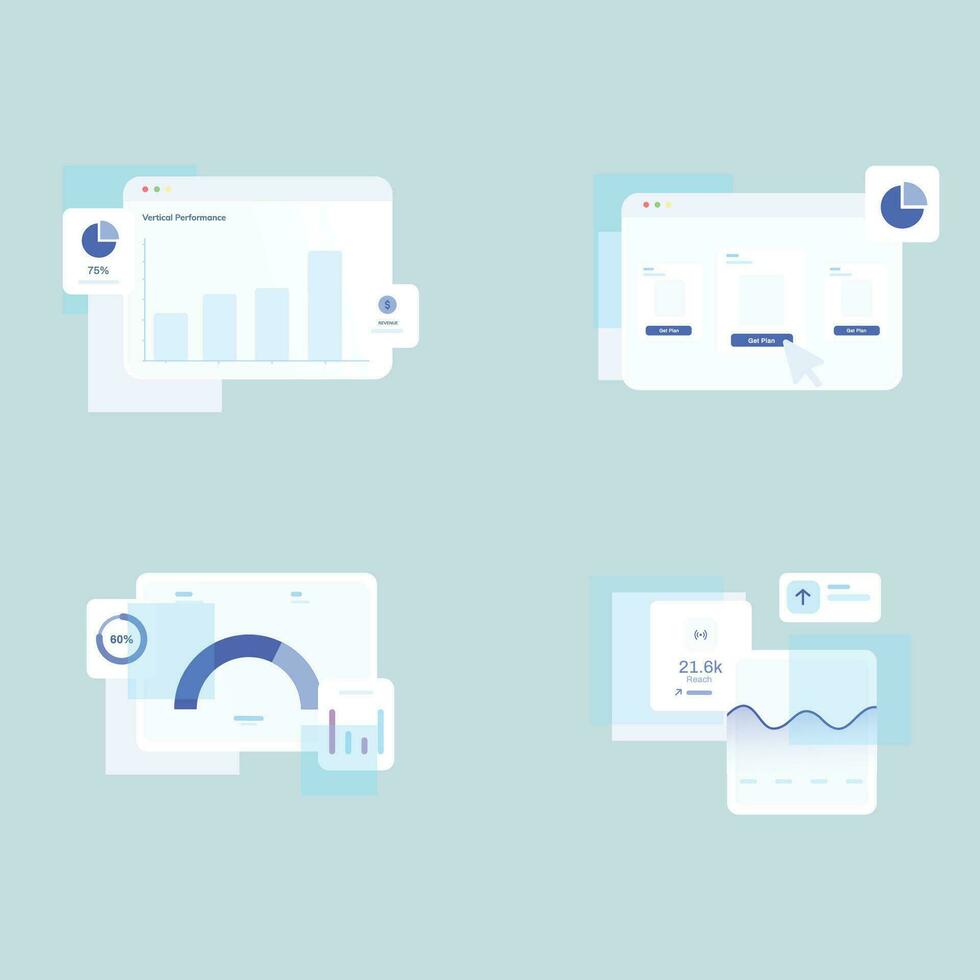 dashboard graphic chart vector