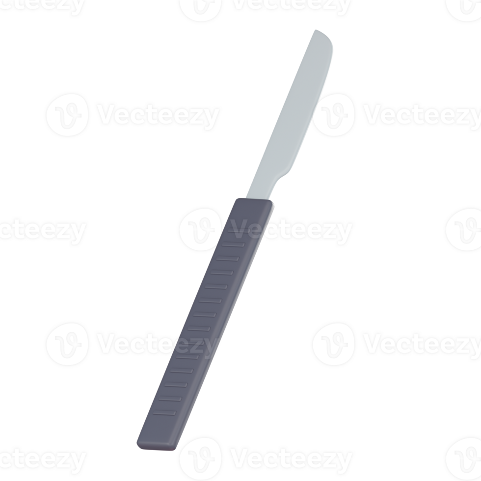 Surgical Stainless Steel Metal Scalpel 3D Icon for Medical and Healthcare Projects. 3D render png