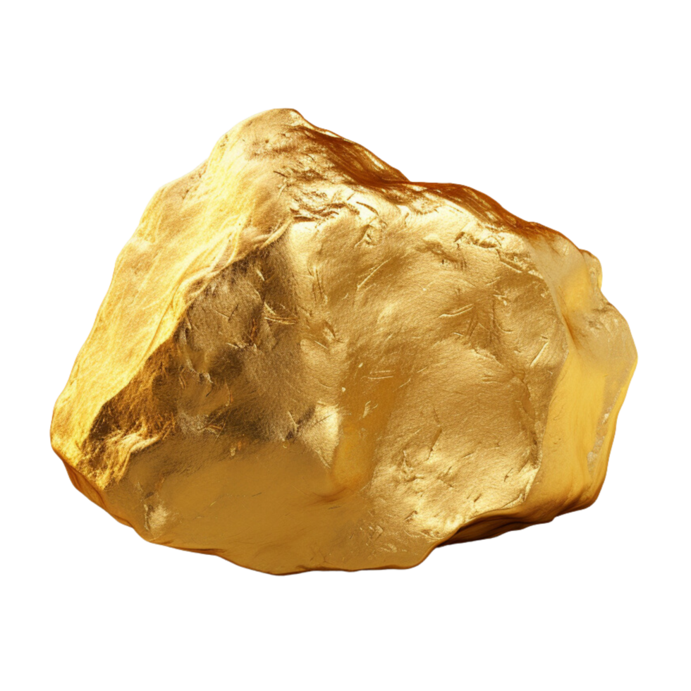 AI generated Gold stone clip art png