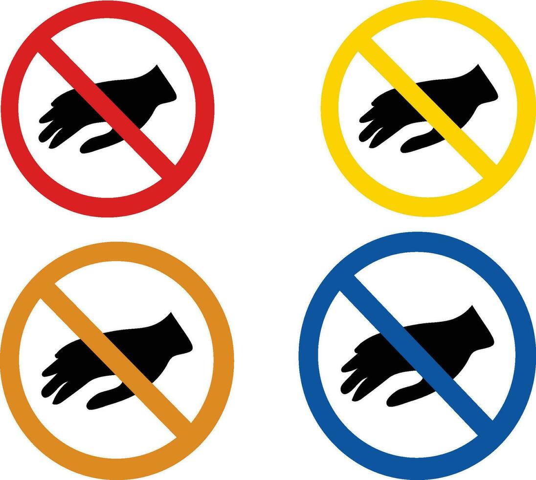 free vector Do Not Touch Sign Vector
