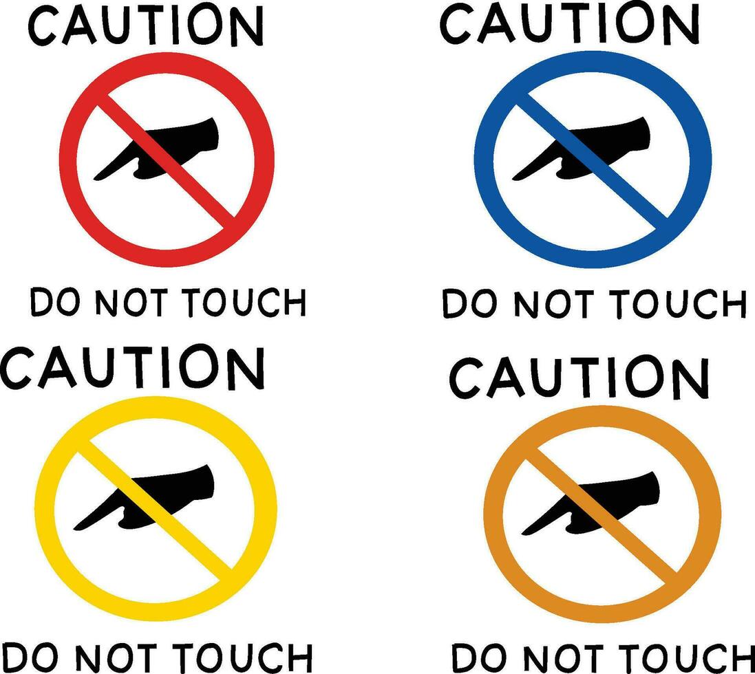free vector Do Not Touch Sign Vector