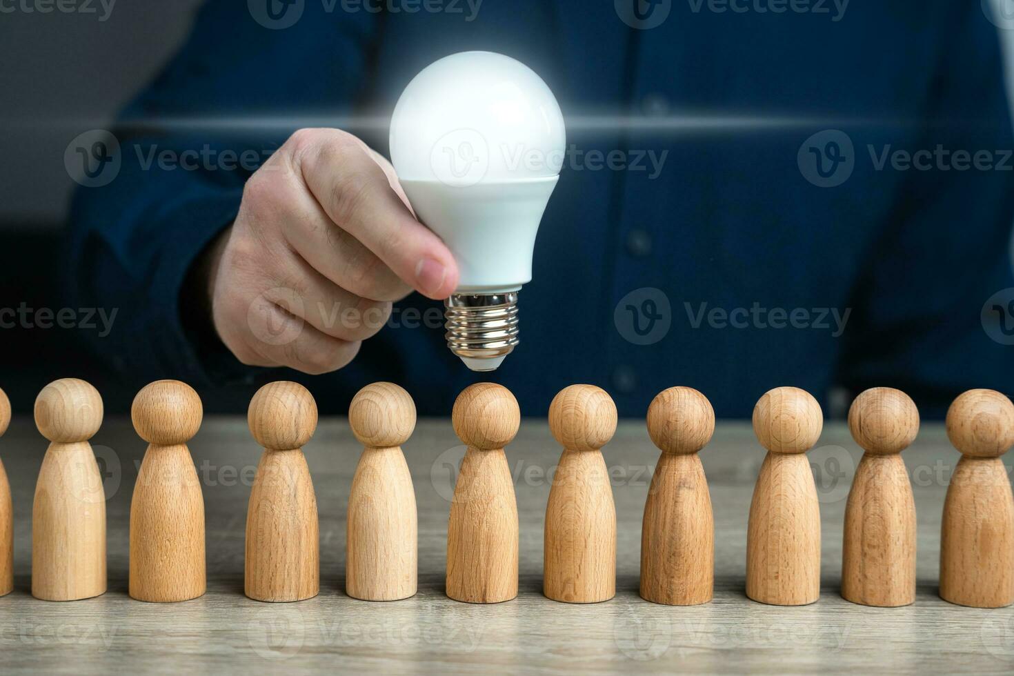 Inspire subordinates. Find promising talent. Listen to others ideas and feedback. Teamwork brainstorming. Research and development. Enlightenment and education photo