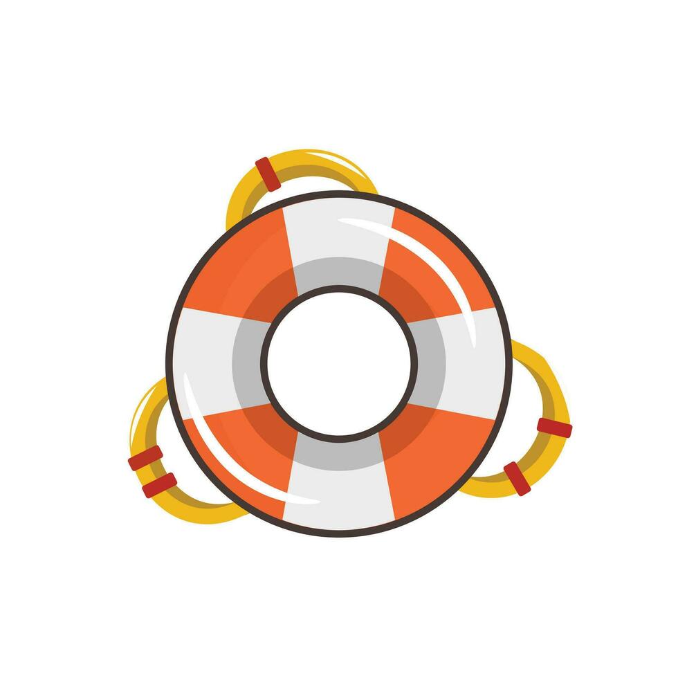 Flat illustration of lifebuoy vector icon for web design element