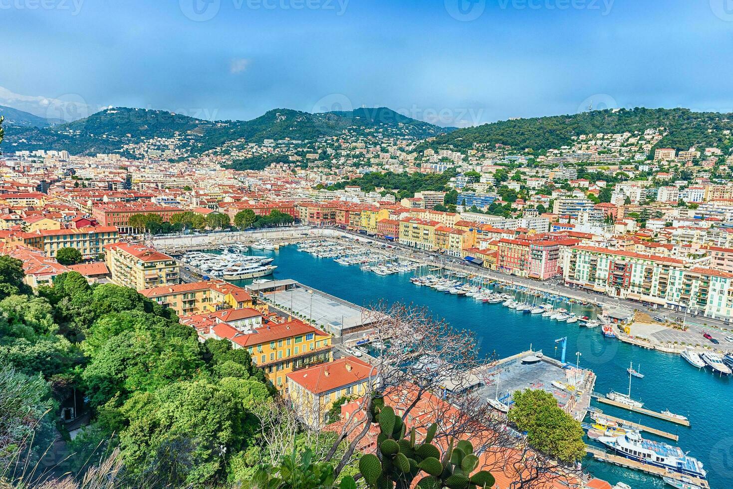 Aerial view of the Port of Nice, Cote d'Azur, France photo