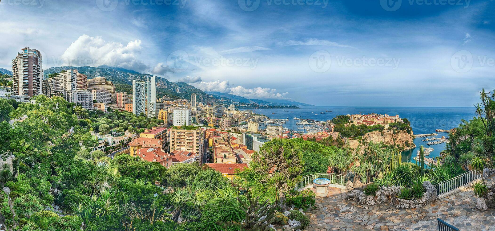 panorámico ver de monte carlo, Mónaco ciudad y fontvieille, Mónaco foto