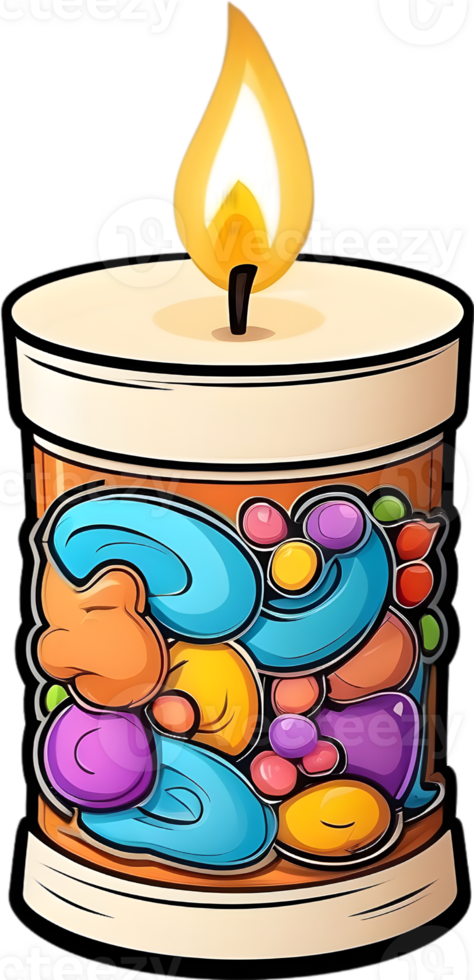 AI generated a candle with ai generative png