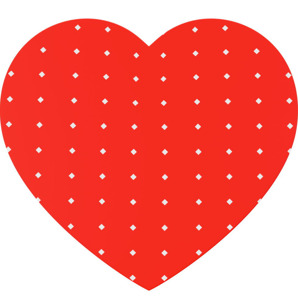 Heart 3D shape icon concept for all about love and Valentine elements png