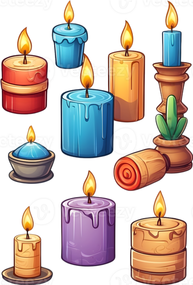 AI generated a candle with ai generative png