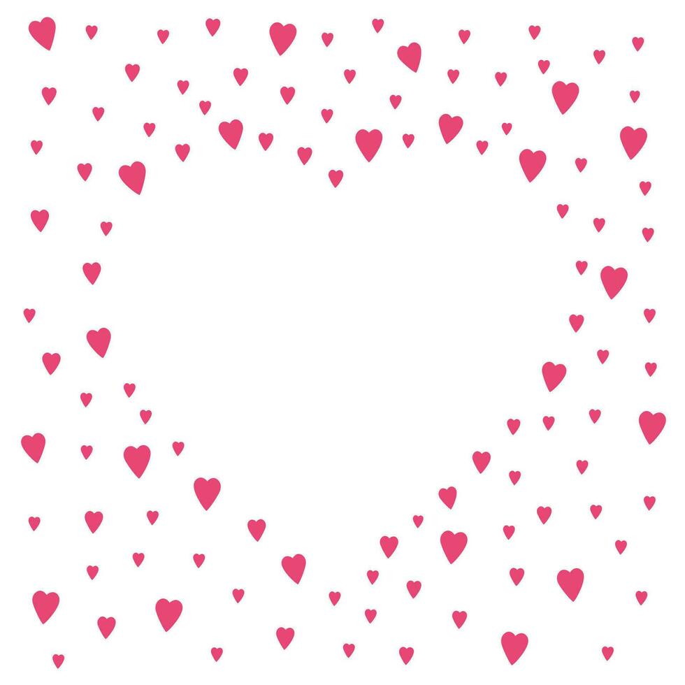 Heart shape with a heart frame inside. Vector illustration. Design for Valentine's Day.